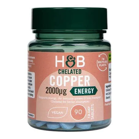 Holland And Barrett Cuivre Chelate 2 mg 90 Cmp النحاس