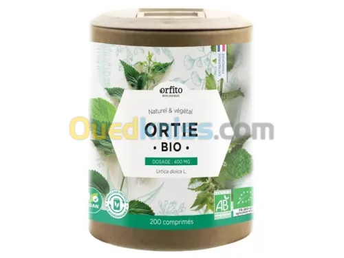 Orfito Extrait de racine d'Ortie, Ortie bio 200 comprimés مستخلص جذور نبات القراص