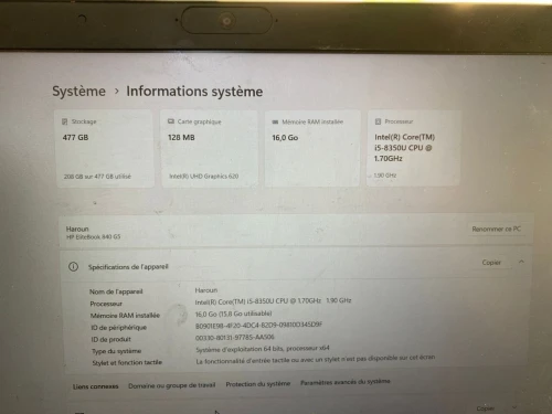 pc portable hp i5 8th Gen 