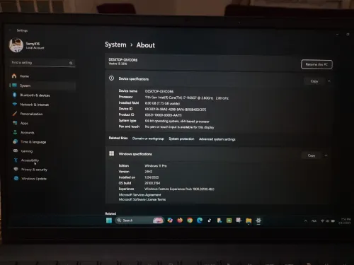 pc portable dell i7 11eme generation 8gb ram ssd 500gb