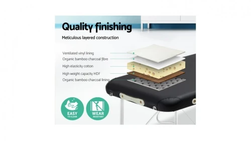Table de massage pliante en aluminium a deux sections