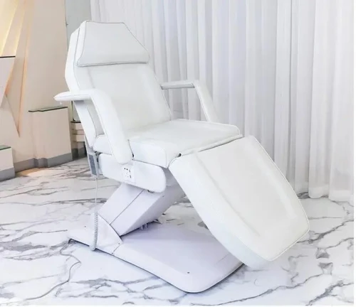 Fauteuil de massage et esthétique électrique à hauteur variable trois sections 