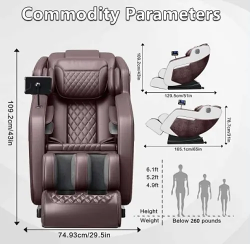 Fauteuil de massage corporelle zéro gravité 