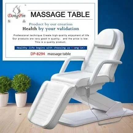 Fauteuil de massage et esthétique électrique à hauteur variable trois sections 