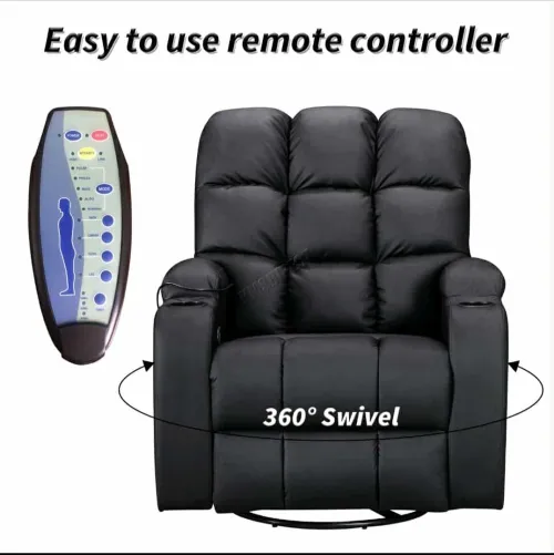 Fauteuil relax releveur électrique avec massage et chauffage dorsale 