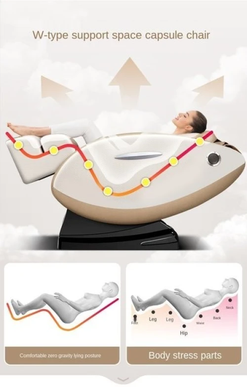 Fauteuil de massage 8D musical, masseur entièrement 