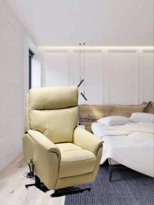 Fauteuil relax releveur électrique véritable cuir 
