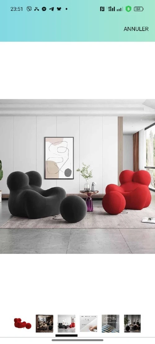 Fauteuil relax paresseuse moderne  italien 