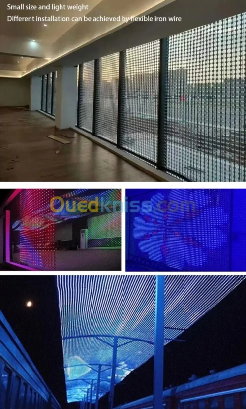 Écran led géant ( mesh pour grand façade) 