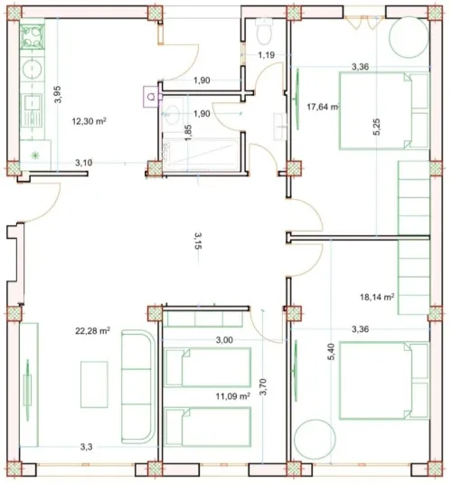 Vente Appartement F4 Mostaganem Mostaganem