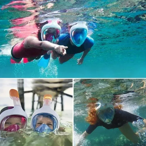Masque de plongée sous-marin Anti-buée, visage complet, masques respiratoires en apnée