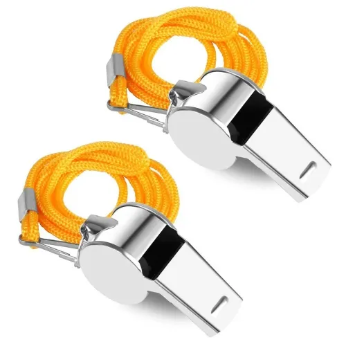 Sifflet en métal avec corde, sifflet Extra fort