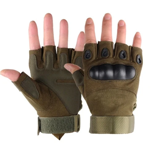 Gants tactiques à demi-doigt, pour Combat, chasse, tir, Paintball, sans doigts