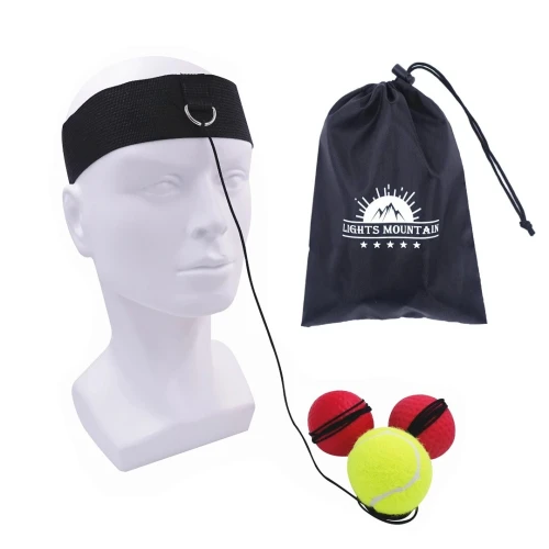 Jeu de 3 balles réflexe avec bandeau réglable