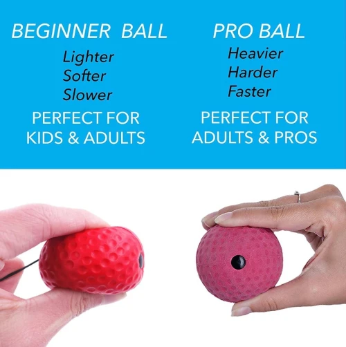 Jeu de 3 balles réflexe avec bandeau réglable