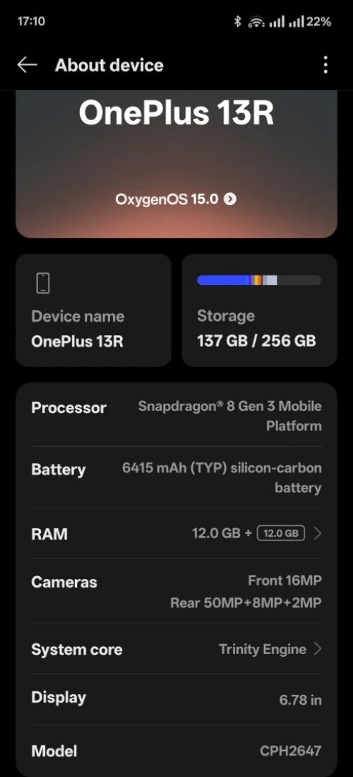 OnePlus 13r