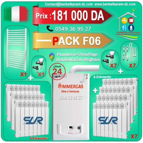 Pack Chaudiere Chauffage Central avec radiateurs Et seche Linge F1/F2/F3/F4/F5/F6/F7