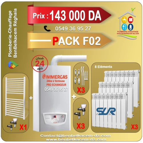 Packs Chaudiere Avec Radiateur Baxi/immergas/Junkers