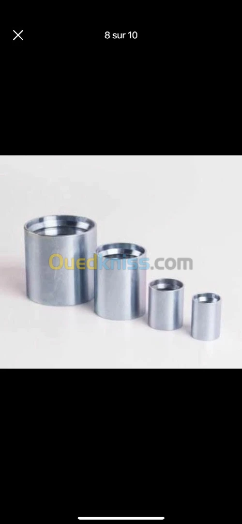 Douille et raccords pour flexible hydraulique 
