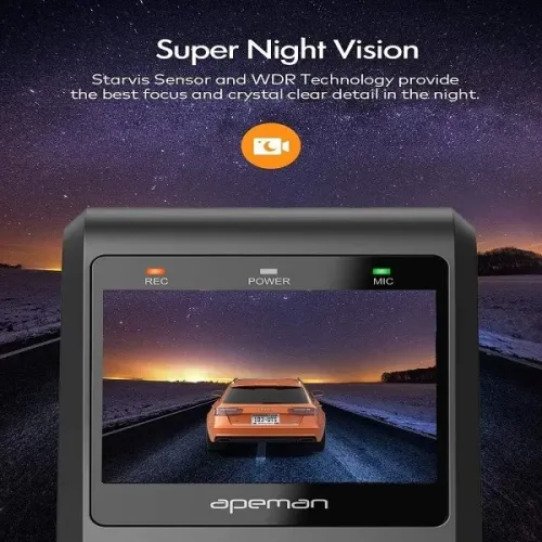 DASH CAMERA 1080P FRONT VIEW 720P REAR C550 APEMAN