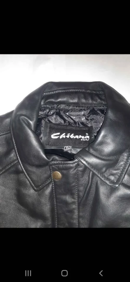 veste cuir  couleur noir  LA MAISON shibana  taille XL