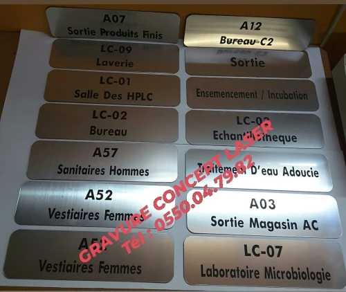 Gravure laser sur Inox / Laiton -Cuivre