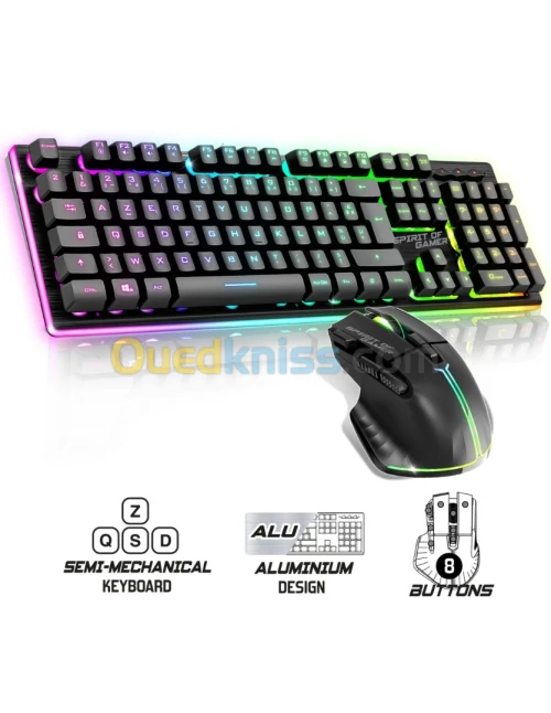 Clavier Souris Spirit Of Gamer ULTIMATE 600 WIRELESS DARK
