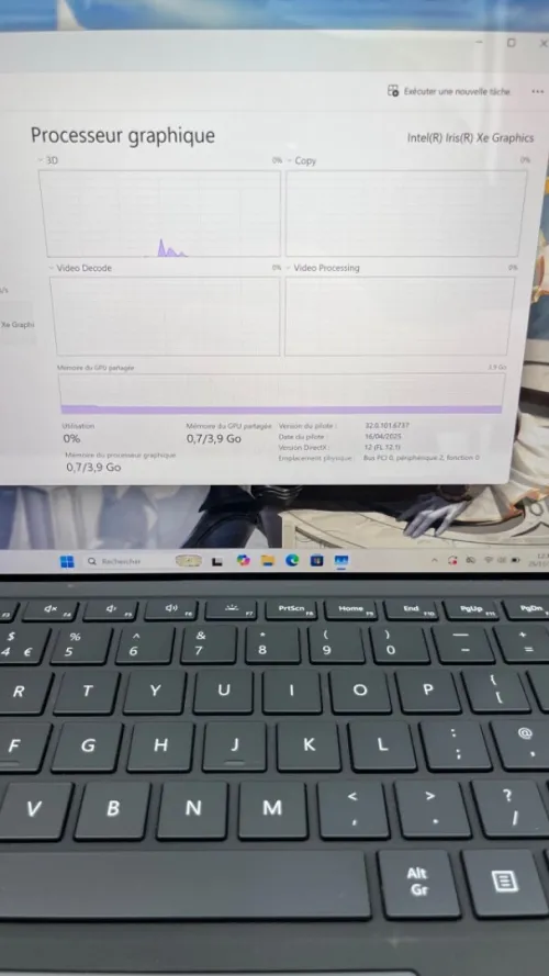 SURFACE PRO 7+ I5-11TH 08RAM 256SSD IRIS XE BATTERIE +4 HEURES
