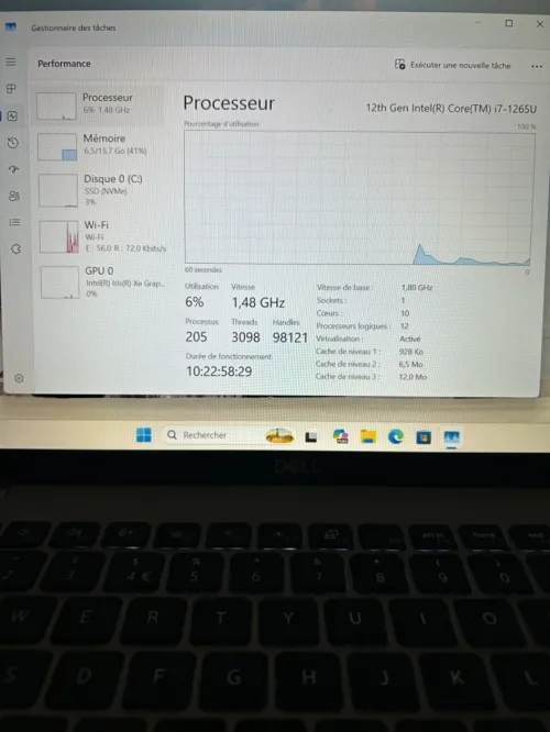DELL LATITUDE  5430  I7-12TH VPRO  16RAM 512 SSD 14'' FHD IRIS XE GRAPHIC BATTERIE 4 HEURES BON ETAT  A2-3