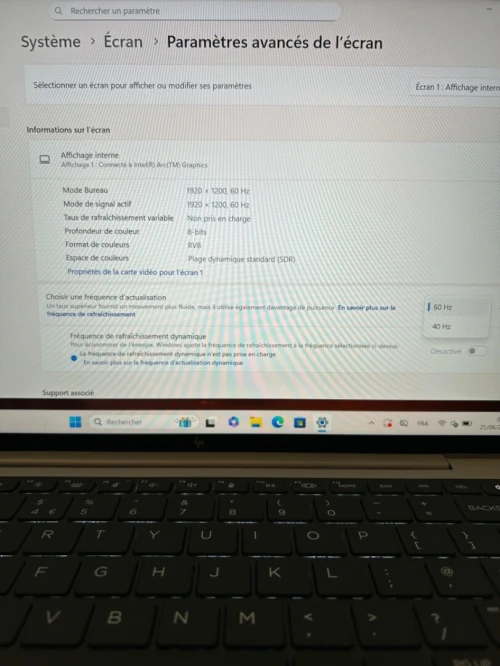 HP ELITEBOOK 1040 G11 Ultra 7 165H 32RAM 2 TB SSD 14'' FHD+ INTEL ARC  GRAPHICS BATTERIE 98% CYCLE 34 EXCELLENT ETAT 20/20 GARANTIE 06 MOIS  A2-4