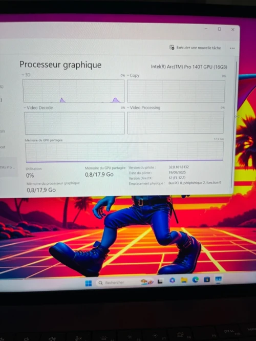 DELL PRO MAX 16 PREMIUM  Ultra 7 265H 32RAM 512SSD  INTEL Pro 140T  16'' FHD+ BATTERIE 98% CYCLE 12 TRES BON ETAT  GARANTIE 06 MOIS  A1-5