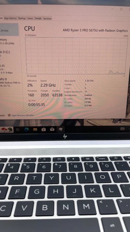 HP ELITEBOOK 645 G9 AMD Ryzen 5 PRO 5675U 14'' FHD 16RAM 256 SSD  BATTERIE 3.5 HEURES