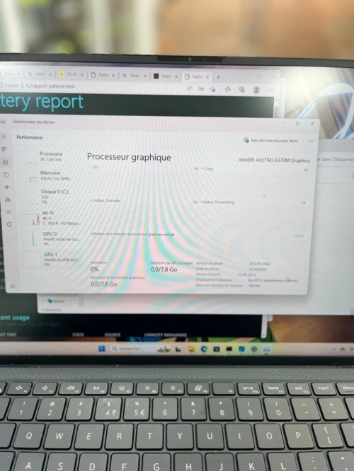 DELL XPS 9530 I7-13TH 15.6'' 16RAM 1TBSSD ARC A370M 08GB DEDIEE  BATTERIE  98% PRODUIT NEUF 