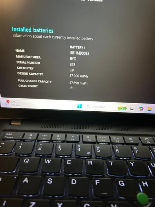 LENOVO THINKPAD T14S AMD Ryzen 7 PRO 7840U 32RAM 256 SSD 14'' TACTILE FHD+ Radeon 780M 01 GB  DÉDIÉE BATTERIE + 4 HEURES A1-3