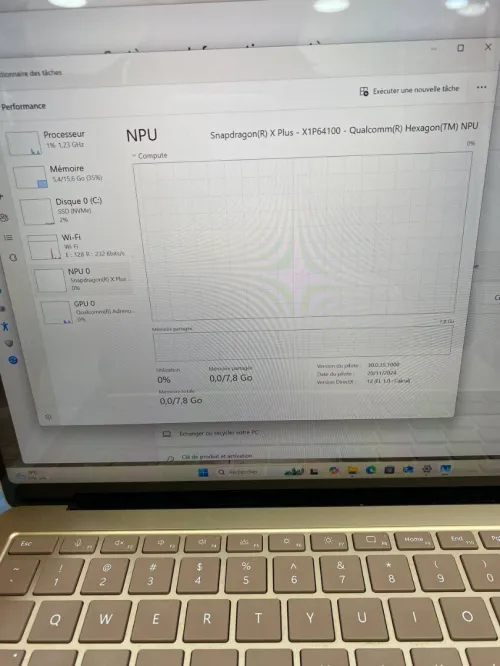 SURFACE LAPTOP 7 Snapdragon(R) X 10-core  13.8 3K 16RAM 512SSD BATTERIE 100% 