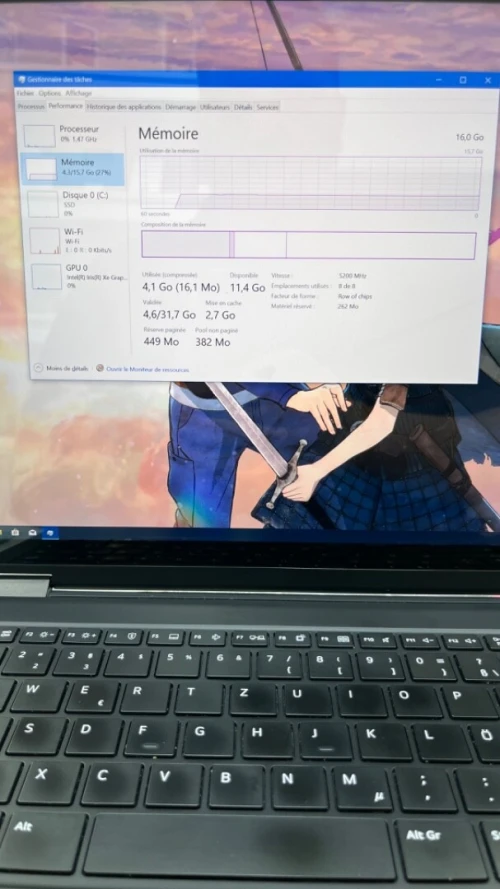 LG GRAM  I7-13TH PROCESSEUR P 16RAM 1 TB SSD  INTEL IRIS XE  GRAPHS BATTERIE 7 HEURES 95%