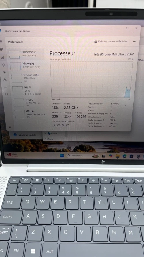 HP ELITEBOOK X G1i 14 Ultra 5 236V 14'' 16RAM 256SSD Arc(TM) 130V  BATTERIE +6 HEURES ETAT NEUF  GARANTIE 06 MOIS