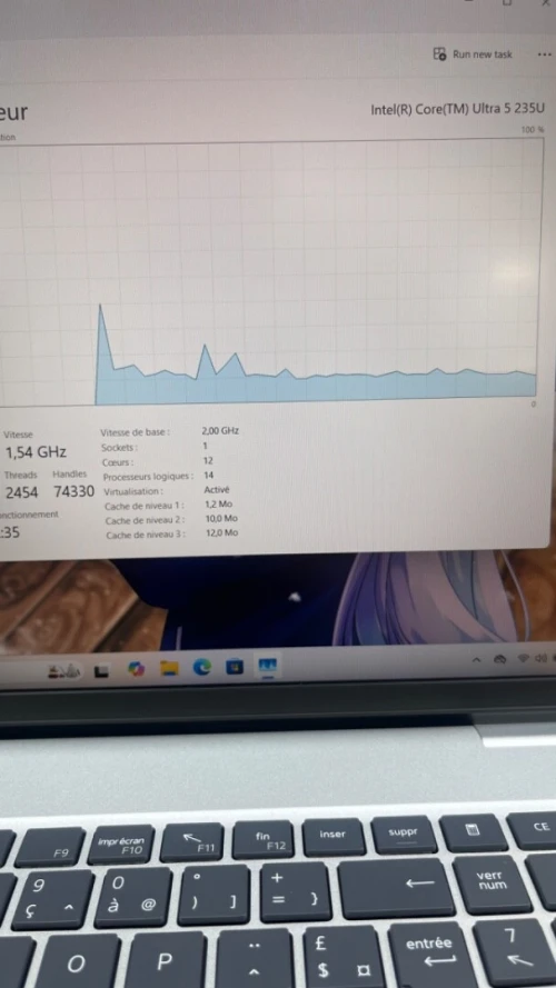 DELL PRO 16 Ultra 5 235U 16'' 16RAM 256 SSD  INTEL R  NEUF BATTERIE 100%