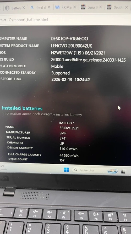 LENOVO THINKPAD X1 CARBON  I5-10TH 16RAM 512 SSD 14'' FHD BATTERIE +4 HEURES  UHD GRAPHICS