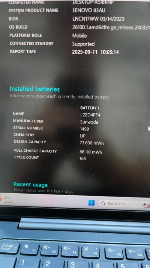 LENOVO YOGA PRO 7 AMD Ryzen 7 7735HS 16RAM 512SSD AMD RADEON 02GB DÉDIÉE 