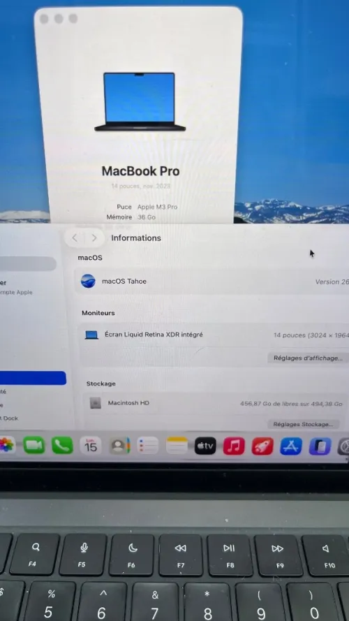 MACBOOK PRO M3 PRO 2023 14'' 36RAM 512 SSD BATTERIE 100%