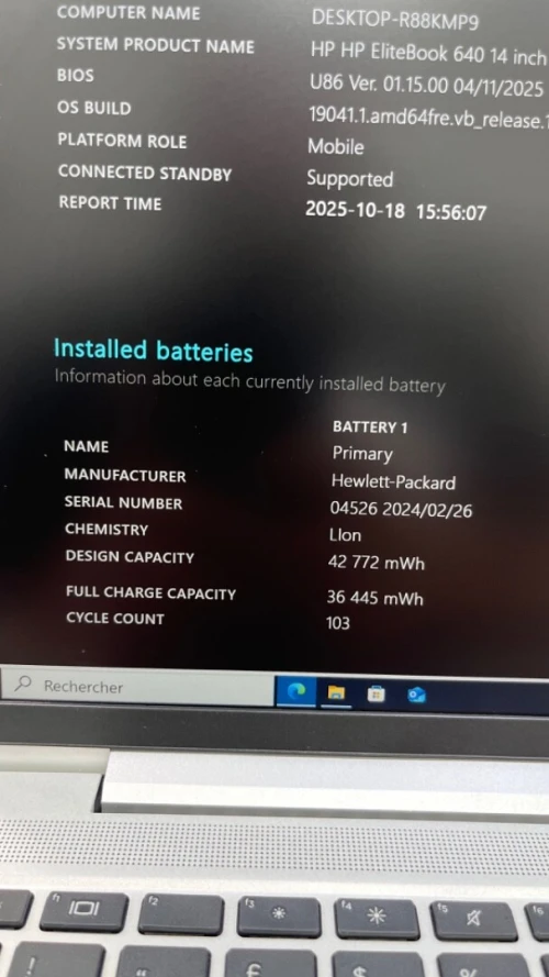 HP ELITEBOOK 640 G9  I5-12TH 16RAM 512SSD INTEL UHD GRAPHICS BATTERIE +3 HEURES
