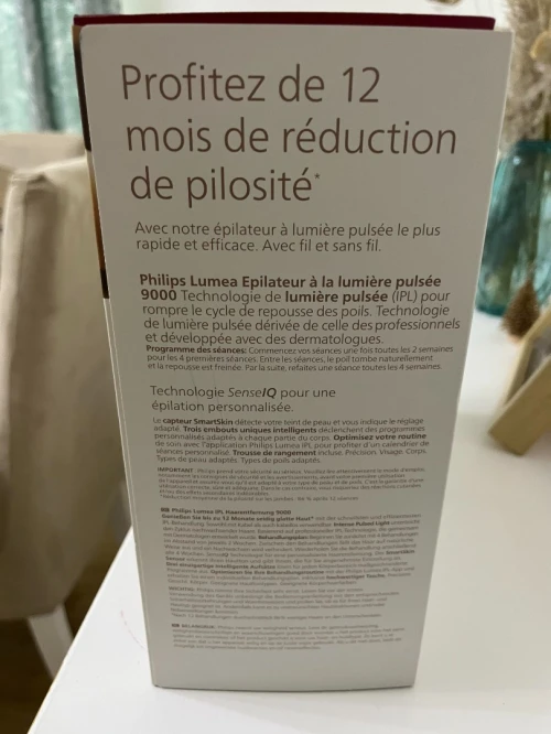 Epilateur Phillips Lumea IPL 9000 Series ledernier épilateur à lumière pulsée BRI955- 450 000 flashs