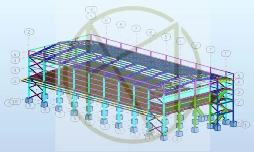 Fabrication hangar Fabrication charpente metallique Fabrication usine  autocad tekla robot
