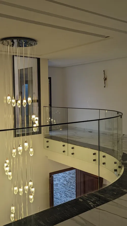 Rampe escalier en verre trempé
