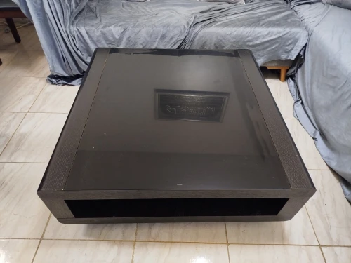 TABLE BASSE 1M/1M ESPAGNOL BOIS MASSIF VERRE TREMPE