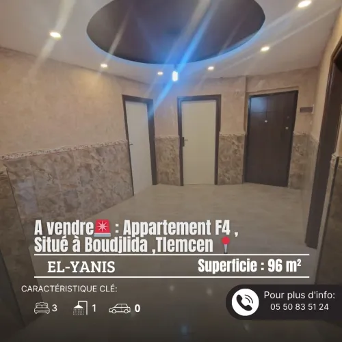 Vente Appartement F4 Tlemcen Tlemcen