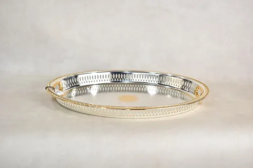 PLATEAU OVAL DORE PM -S37// V62 SL957G-S