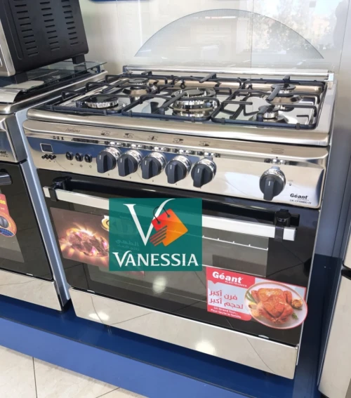 Cuisinière géant italienne 5 feux Inox