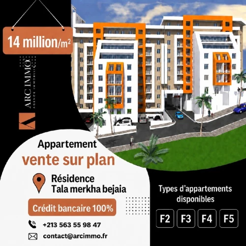 Vente Appartement F2 F3 F4 Béjaïa Bejaia